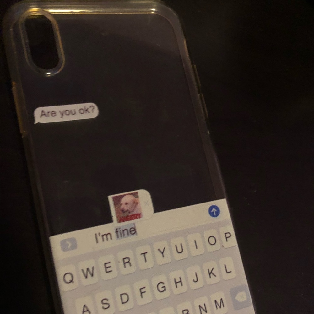 Are you ok? text message iPhone X Phone Case